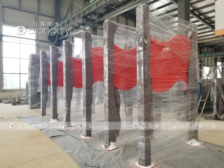 山東中國紅候車亭發(fā)貨第二批圖一