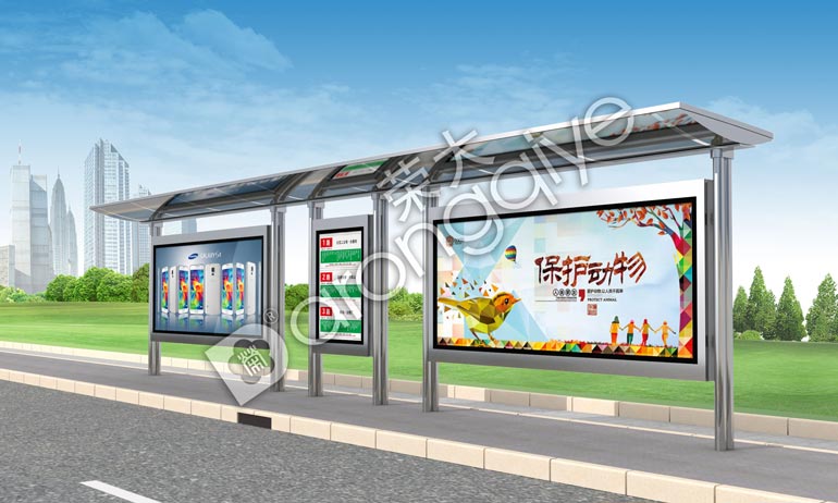 公交候車亭效果圖