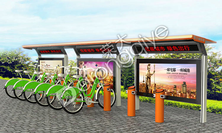 公共自行車棚效果圖